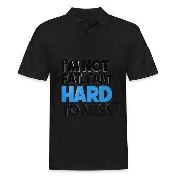 I'm not fat, hard to miss - Men's Polo Shirt - black - Front - Kai (181cm)