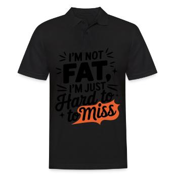 Je ne suis pas gros, difficile à manquer - Polo Homme - noir - Devant - Kai (181cm)
