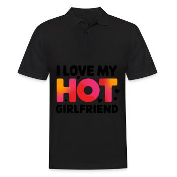 Ich Liebe Meine Heiße Freundin - Männer Poloshirt - Schwarz - Vorne - Kai (181cm)