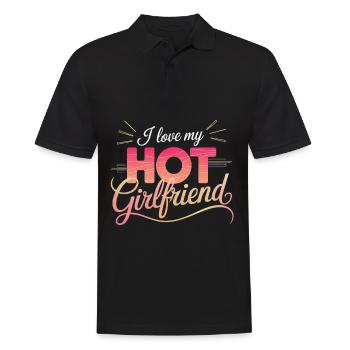 Ich Liebe Meine Heiße Freundin - Männer Poloshirt - Schwarz - Vorne - Kai (181cm)