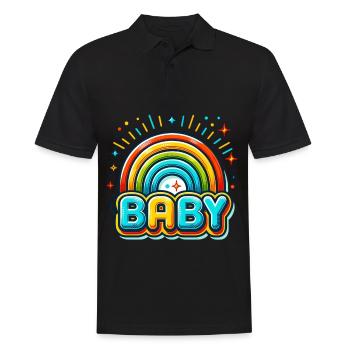 Colorful rainbow baby design for joy - Men's Polo Shirt - black - Front - Kai (181cm)