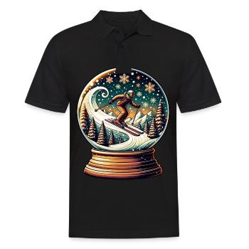Le monde fascinant des sports d’hiver à Schneekugel - Polo Homme - noir - Devant - Kai (181cm)