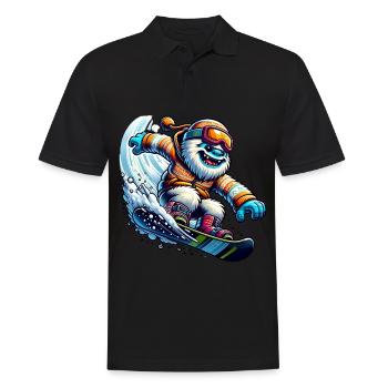 Happy Yeti Snowboard Adventure - Polo Homme - noir - Devant - Kai (181cm)