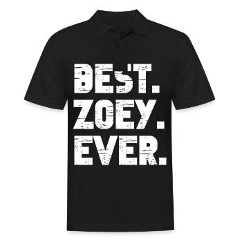 Best Zoey Ever Retro Geschenk Spruch Geburtstag - Männer Poloshirt - Schwarz - Vorne - Kai (181cm)