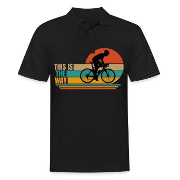 Radfahren. dies auf die Art und Weise - Männer Poloshirt - Schwarz - Vorne - Kai (181cm)