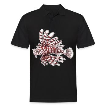 Poisson-lion poisson-lion poisson toxique rouge - Polo Homme - noir - Devant - Kai (181cm)