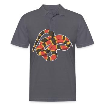 Schlange Reptil Schlangen Schlange Herren - Männer Poloshirt - Anthrazit - Vorne - Nico (186cm)