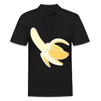 Banane Fruits Amoureux de banane Banane Hommes - Polo Homme - noir - Devant - Kai (181cm)