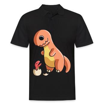 Dinosaure dinosaure enfants dinosaures vêtements - Polo Homme - noir - Devant - Kai (181cm)