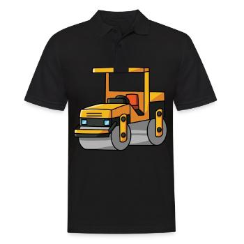 Rouleau chantier de construction machine travailleur de la construction - Polo Homme - noir - Devant - Kai (181cm)
