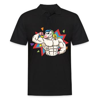 Dadacorn Licorne Papa Cadeau Fête des Pères Daddycorn - Polo Homme - noir - Devant - Kai (181cm)
