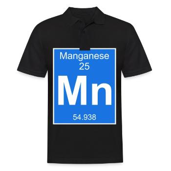 Manganese chemical element periodic table Funny - Men's Polo Shirt - black - Front - Kai (181cm)