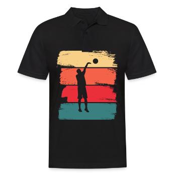 Basketball Basketballer Basketball Spieler - Männer Poloshirt - Schwarz - Vorne - Kai (181cm)
