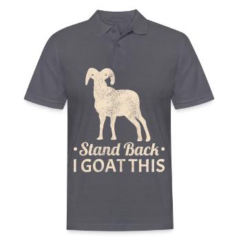 i goat this goat funny relax calm down i goat this - Men's Polo Shirt - charcoal grey - Front - Nico (186cm)