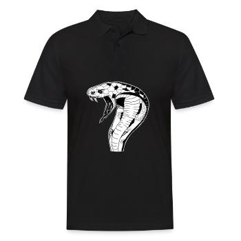 Serpent. Idée cadeau sympa - Polo Homme - noir - Devant - Kai (181cm)