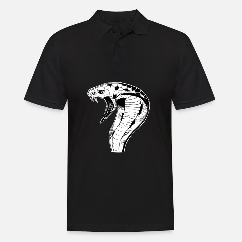 Snake. Cool gift idea - Men's Polo Shirt - black