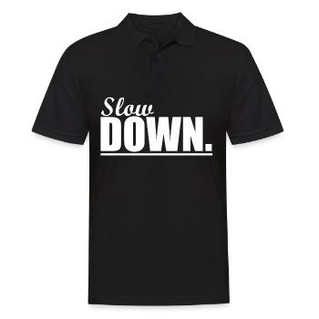 Slow Down - Men's Polo Shirt - black - Front - Kai (181cm)