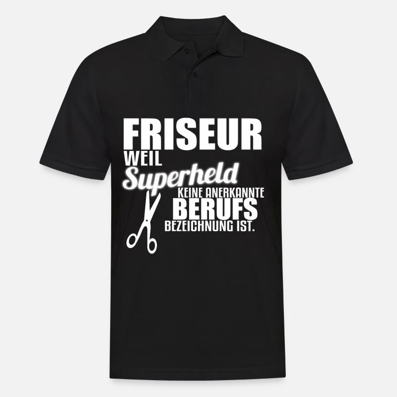 Friseur Friseurin - Männer Poloshirt - Schwarz