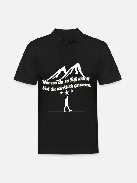Wandern - Männer Poloshirt - Schwarz