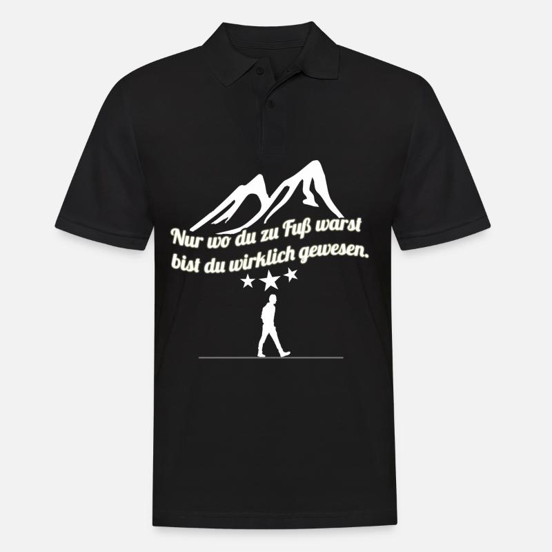 Wandern - Männer Poloshirt - Schwarz