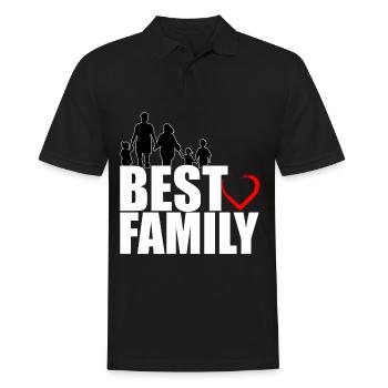 Best Family - Beste Famile - Men's Polo Shirt - black - Front - Kai (181cm)