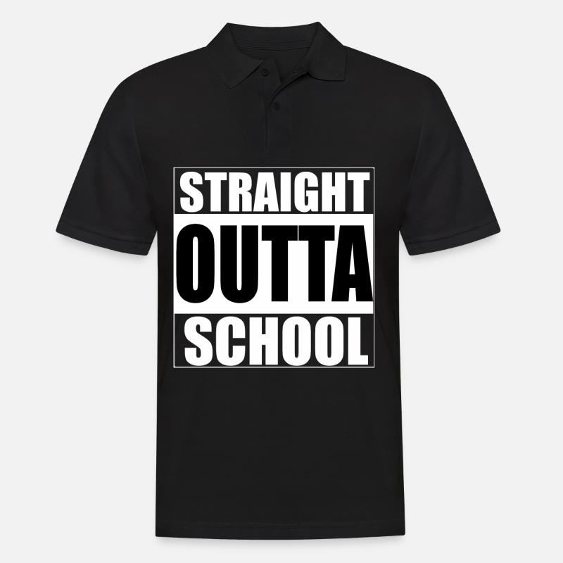 Straight outta school - Rap, Compton - Men's Polo Shirt - black