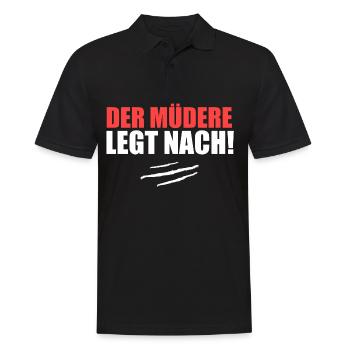 Kokain Koks Lustige Drogen Lustiger Spruch - Männer Poloshirt - Schwarz - Vorne - Kai (181cm)