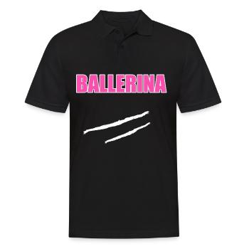 Ballerina Pepp Line Koks Ecstasy Lustiger Spruch - Männer Poloshirt - Schwarz - Vorne - Kai (181cm)