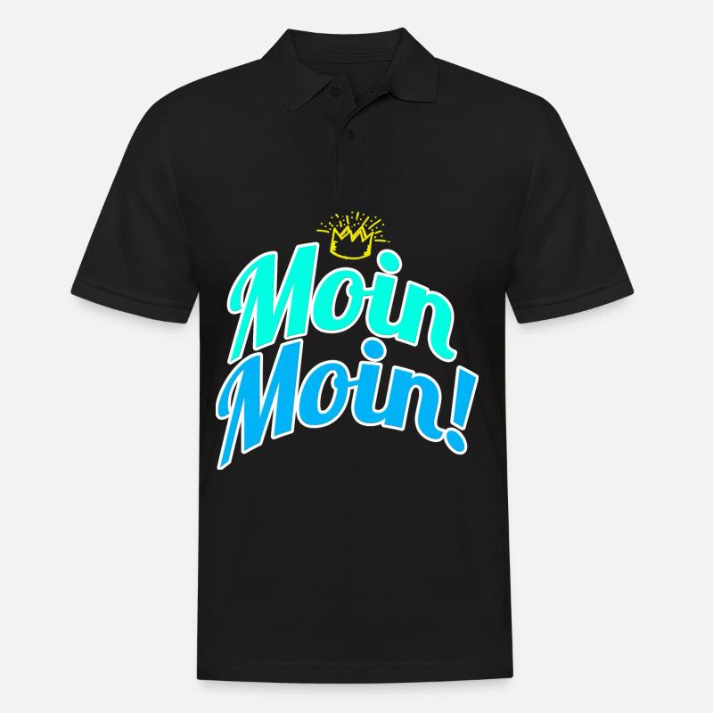 Moin Moin! - Männer Poloshirt - Schwarz