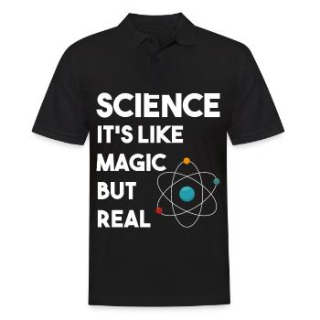 Science Drôle de sort physicien chimiste cadeau - Polo Homme - noir - Devant - Kai (181cm)