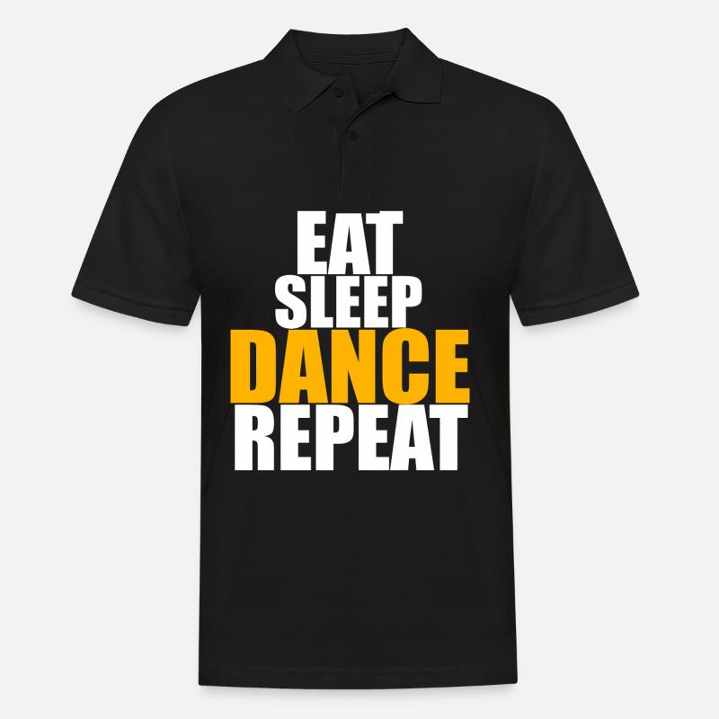 EAT SLEEP DANCE REPEAT - Männer Poloshirt - Schwarz