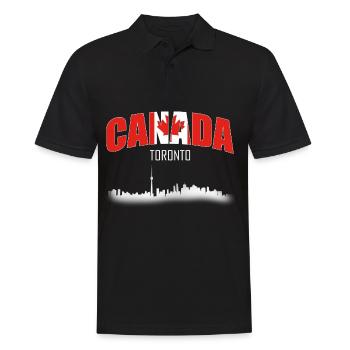 Canada Toronto - Männer Poloshirt - Schwarz - Vorne - Kai (181cm)