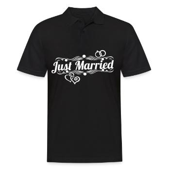 Mariage cadeau mariage couple fiancé - Polo Homme - noir - Devant - Kai (181cm)