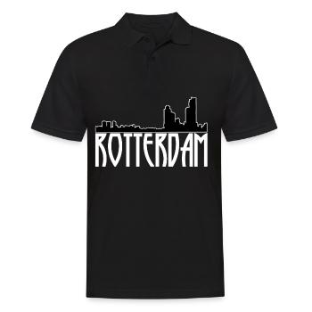 Rotterdam skyline - Men's Polo Shirt - black - Front - Kai (181cm)