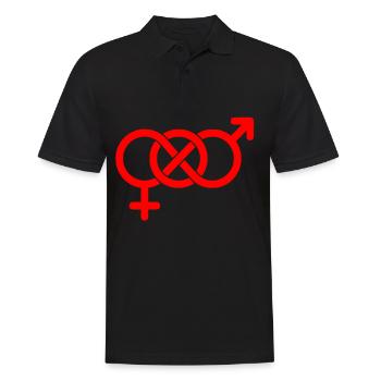 Bisexual - Men's Polo Shirt - black - Front - Kai (181cm)