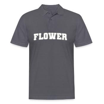 Flower - Männer Poloshirt - Anthrazit - Vorne - Nico (186cm)