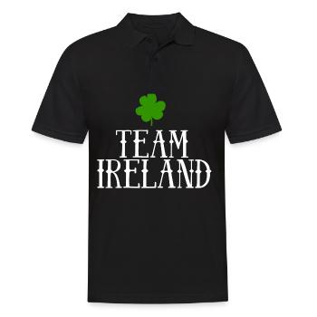 Team Ireland - Männer Poloshirt - Schwarz - Vorne - Kai (181cm)