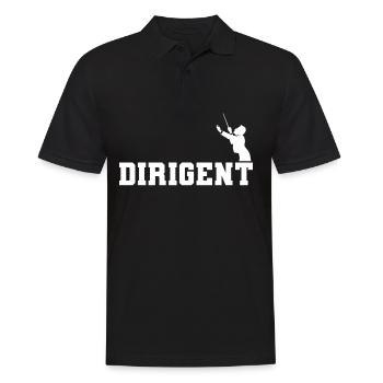 Dirigent - Männer Poloshirt - Schwarz - Vorne - Kai (181cm)