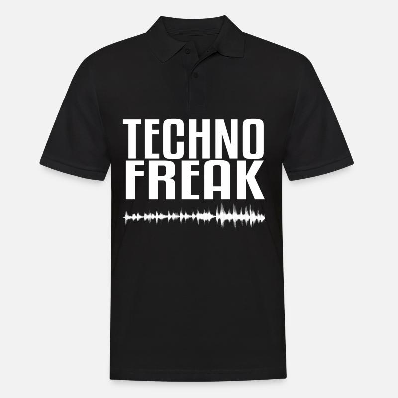 Techno Freak Geschenk - Männer Poloshirt - Schwarz
