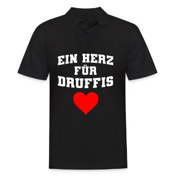 Ein Herz für Druffis Raver Drogen Geschenk - Männer Poloshirt - Schwarz - Vorne - Kai (181cm)