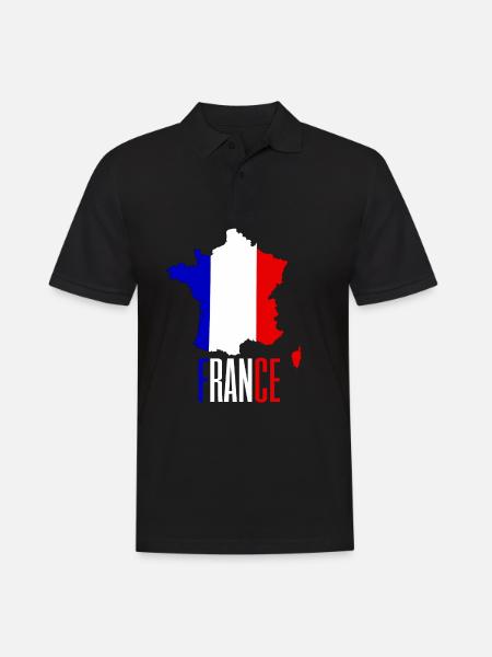 Frankreich - France Geschenk - Männer Poloshirt - Schwarz