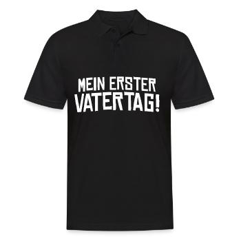 Erster Vatertag - Männer Poloshirt - Schwarz - Vorne - Kai (181cm)