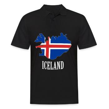 Iceland - Männer Poloshirt - Schwarz - Vorne - Kai (181cm)