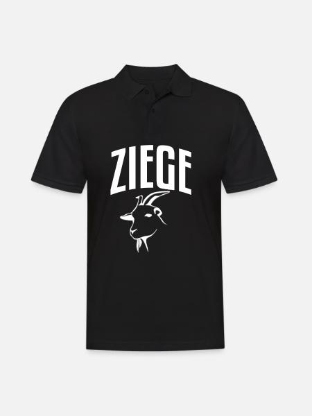 Ziege - Männer Poloshirt - Schwarz