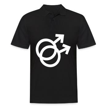 Gay Pride - Männer Poloshirt - Schwarz - Vorne - Kai (181cm)