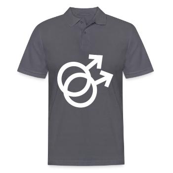 Gay Pride - Polo Homme - charbon - Devant - Nico (186cm)