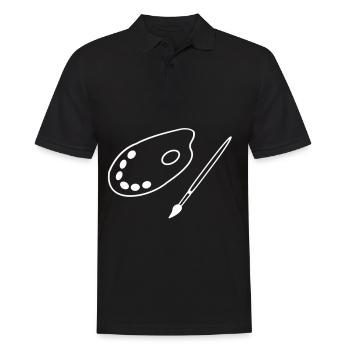 Pinceau avec palette de couleurs - Polo Homme - noir - Devant - Kai (181cm)