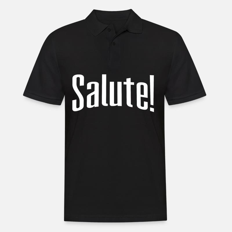 salut - Polo Homme - noir