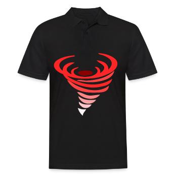 Tornado - Männer Poloshirt - Schwarz - Vorne - Kai (181cm)