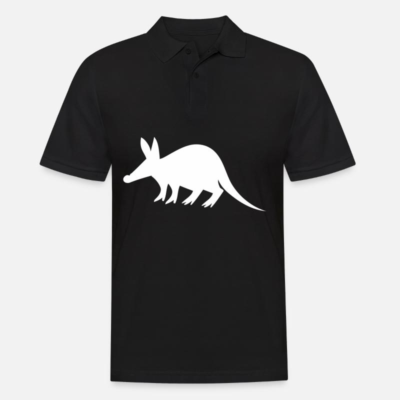 Erdferkel - Nasenbär - Männer Poloshirt - Schwarz